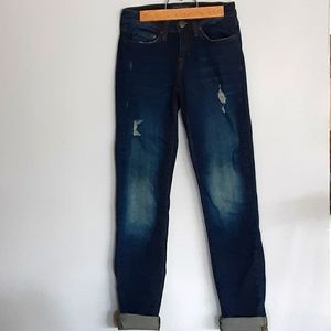Aeropostale Straight Skinny Distressed Jeans
